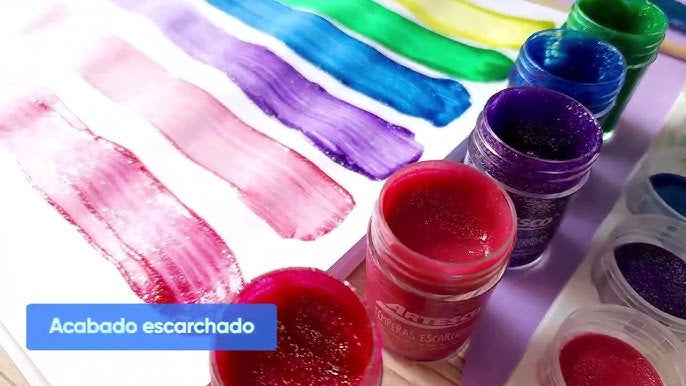 TEMPERAS ESCARCHADAS X 6 PIEZAS ARTESCO