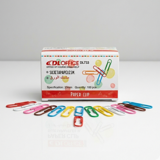 CLIP DE COLORES 33mm x 100 Pzs DL733