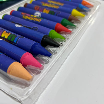 CRAYONES JUMBO BORRABLES 12 COLORES