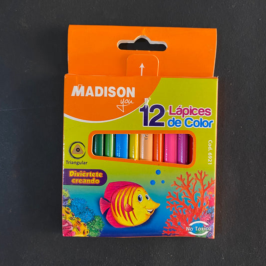 12 Lápices de color Triangular
