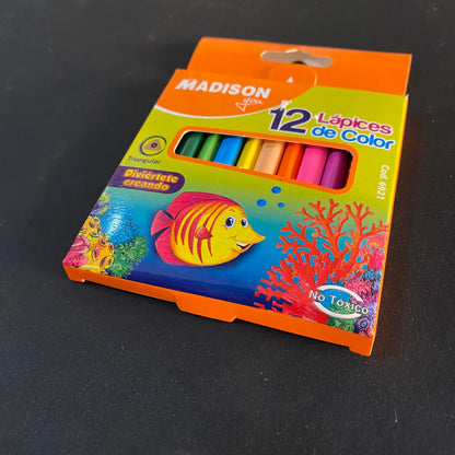 12 Lápices de color Triangular