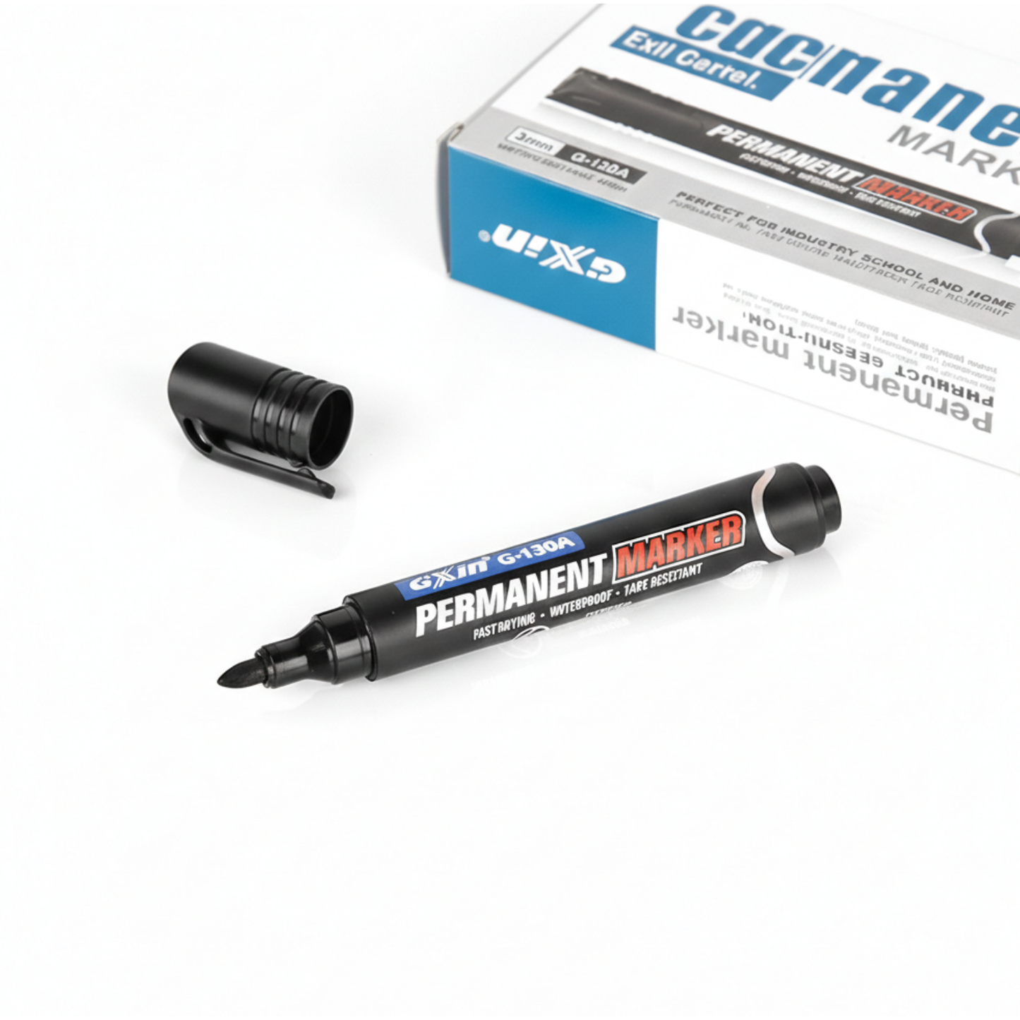 MARCADOR PERMANENTE PUNTA BISELADA G-XIN G-130A