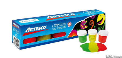 TEMPERAS NEÓN X 6 PIEZAS ARTESCO