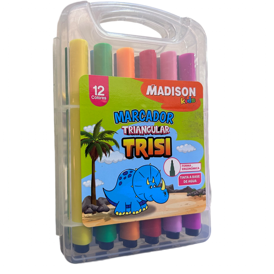 MARCADORES TRIAGULAR TRI MADISON 12 COLORES