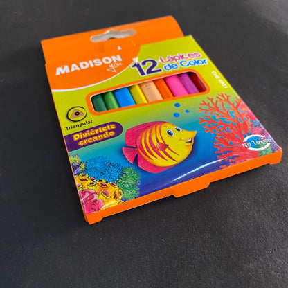 12 Lápices de color Triangular