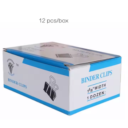 BINDER CLIP/PISA PAPELES/ CLIP BILLETERO X 12 PIEZAS CAJA ROARI