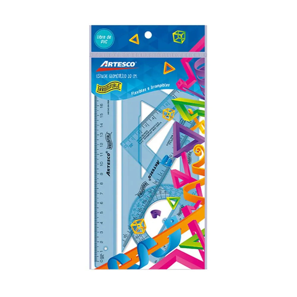 ESTUCHE GEOMÉTRICO 30 CM IRROMPIBLE