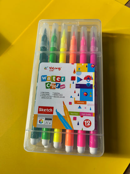 MARCADOR PUNTA PINCEL 12 UNIDADES YALONG