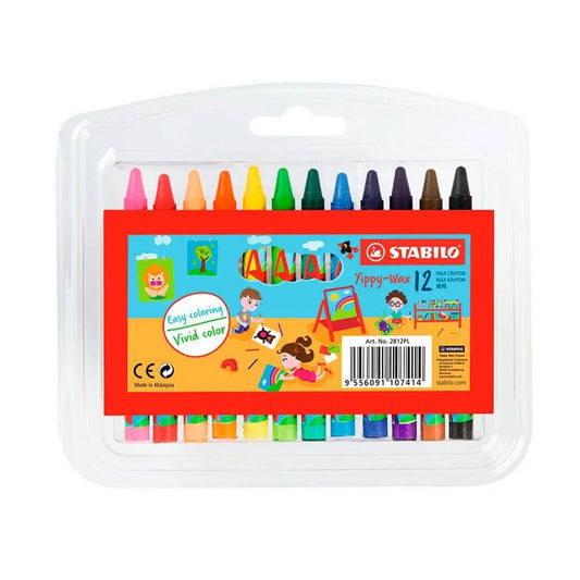 CRAYONES 12 COLORES STABILO