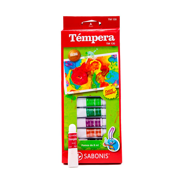 TEMPERA 12 COLORES SABONIS