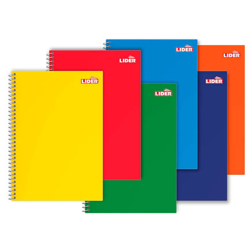 CUADERNO 100 HOJAS ANILLADO S/ CUADRICULA TAMAÑO CARTA LIDER